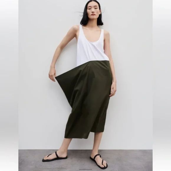 Zara COMBINATION POPLIN DRESS - Picture 2 of 7